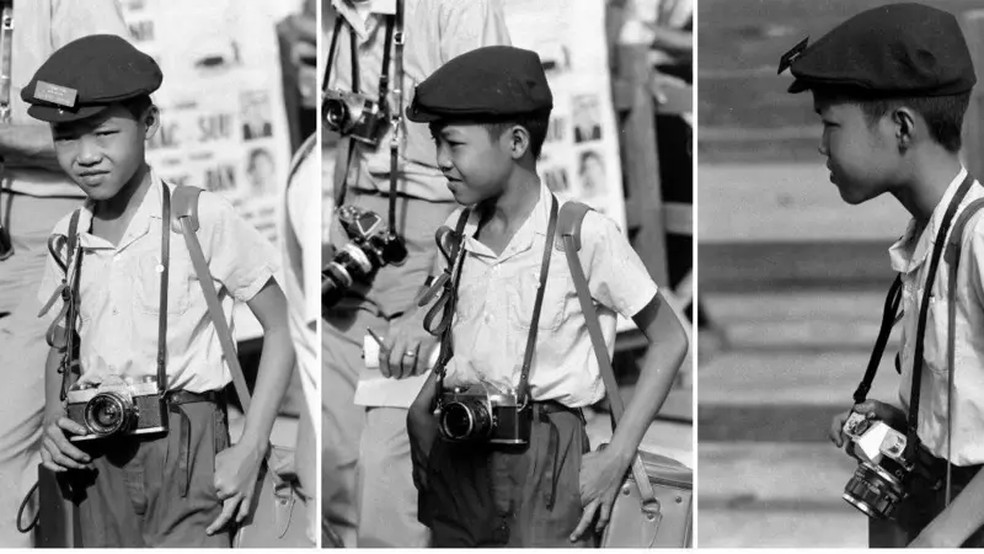 Enquanto todos conheciam o menino fotógrafo no Vietnã， nos EUA Jimmy não tinha conexões com a imprensa — Foto: Vincent Ly