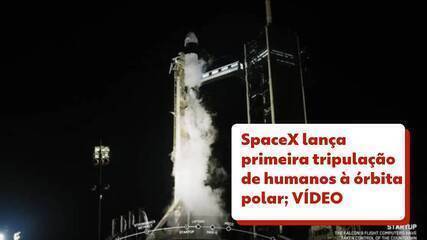 Space X lança primeira tripulação de humanos à órbita polar