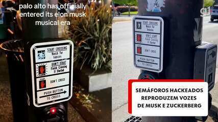Botões de semáforo para pedestres são hackeados e reproduzem vozes de Musk e Zuckerberg