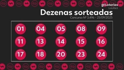 Confira o resultado do sorteio da Lotofácil.