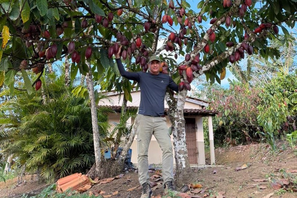 Luiz Fagundes defende que cacauicultores precisariam de patamares prolongados de preços bons para reestruturar o setor na Bahia — Foto: Acervo Pessoal/BBC