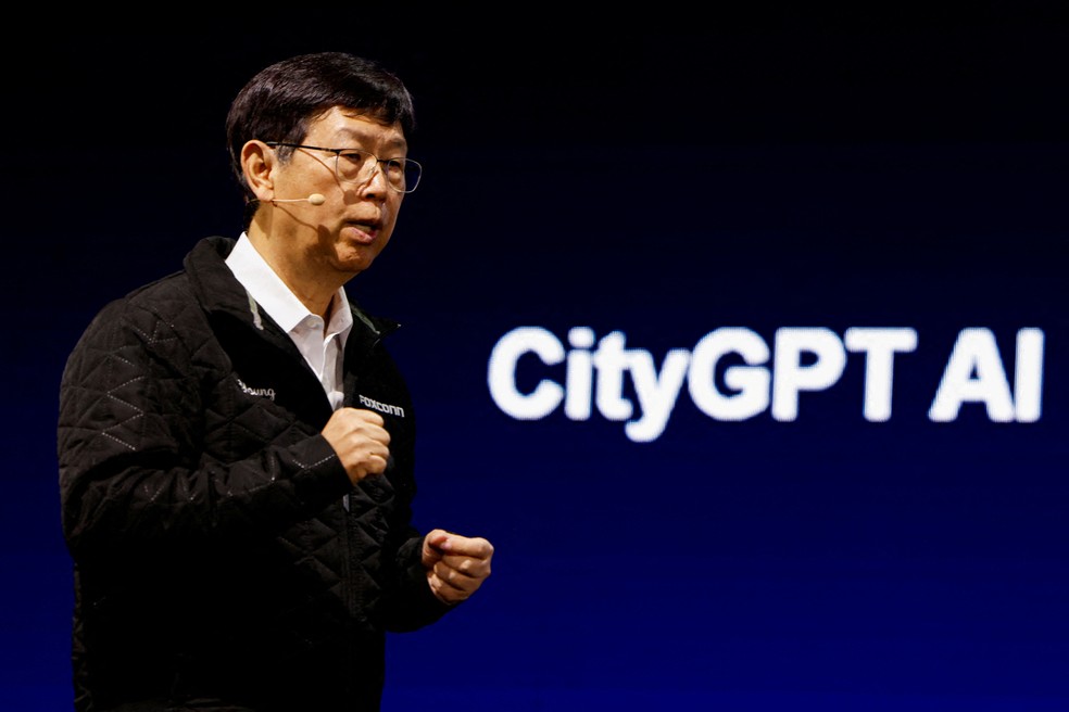 Young Liu， presidente da Foxconn — Foto: REUTERS/Ann Wang/Foto de arquivo